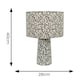 image 3 of ValueLights Bertie Leopard Print Full Fabric Table Lamp Brown