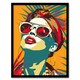 image 1 of Holiday Travel Vibes Colourful Portrait Black Framed Wall Art Print A4