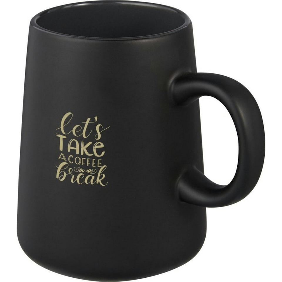 image 1 of Unbranded Joe Ceramic 450ml Mug - Solid Black - One Size