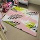 image 4 of Green Leaves on Brush Strokes (Rug) Green | XL: 160x230cm