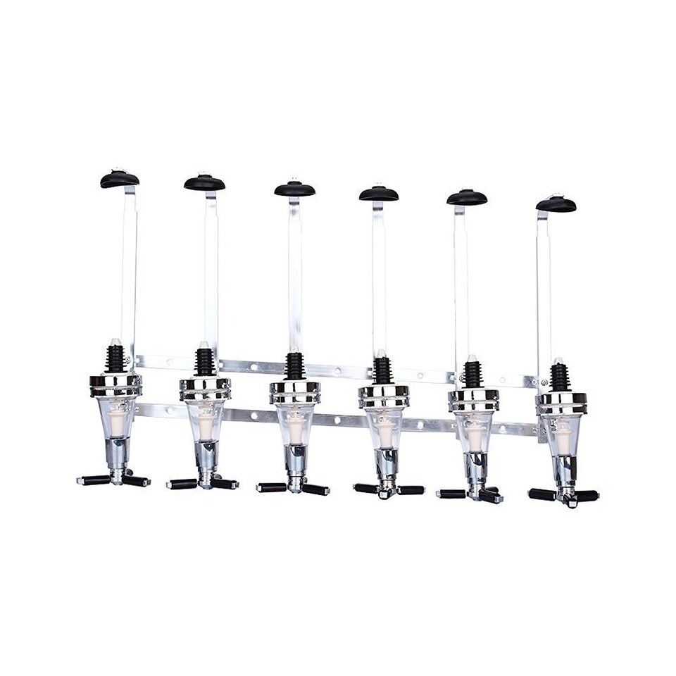 image 1 of 6 Bottle Wall Mounted Spirit Drink Dispenser Bar Shot Measurer