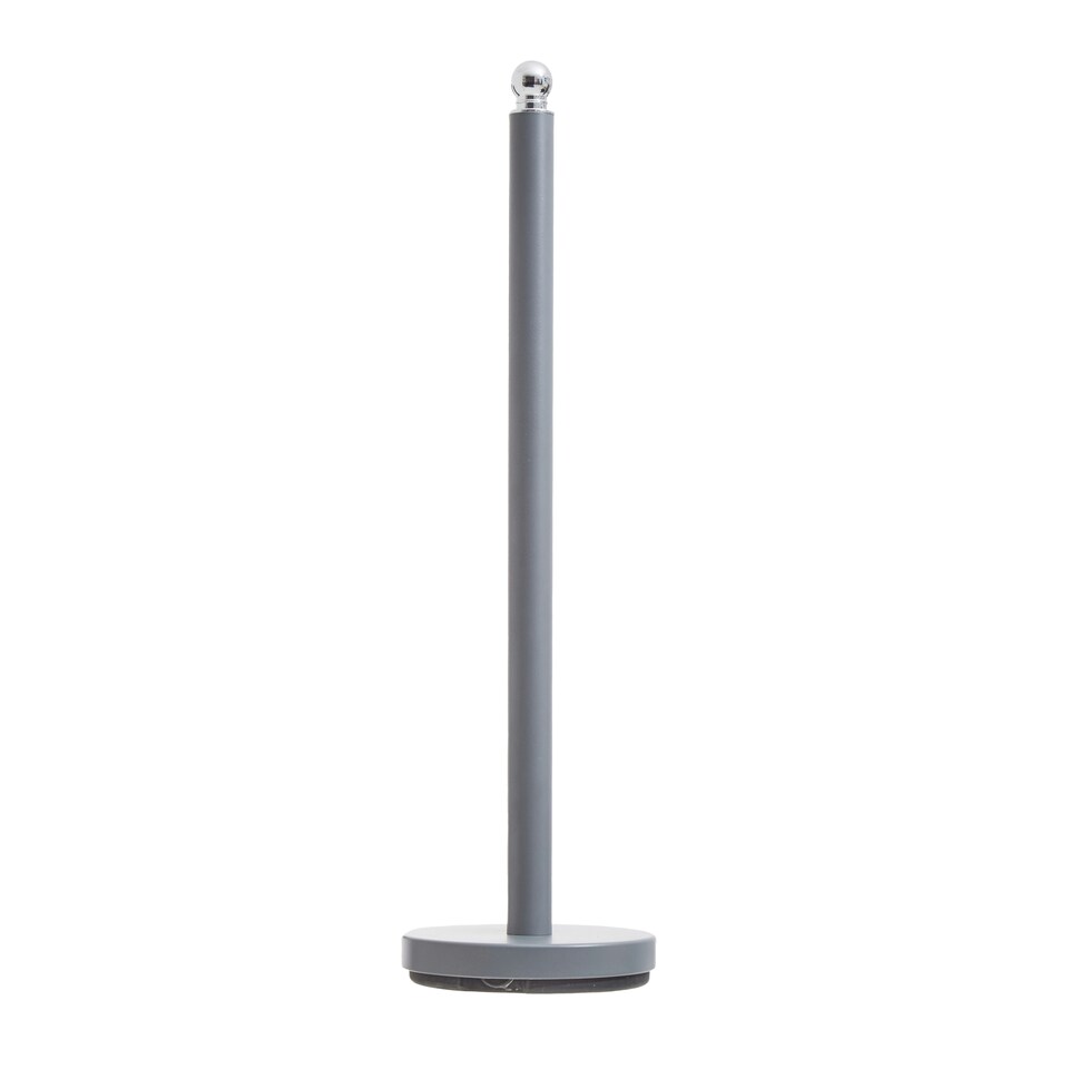 image 1 of Interiors by Premier Elegant Design Grey Toilet Roll Holder, Stable Toilet Holder, Sturdy Toilet Roll Holder With Grey Base