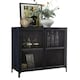 image 1 of Maren Dark Metal  2 Door Small Sideboard Black