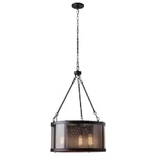 Bluffton 3 Light Ceiling Pendant Bronze, E27