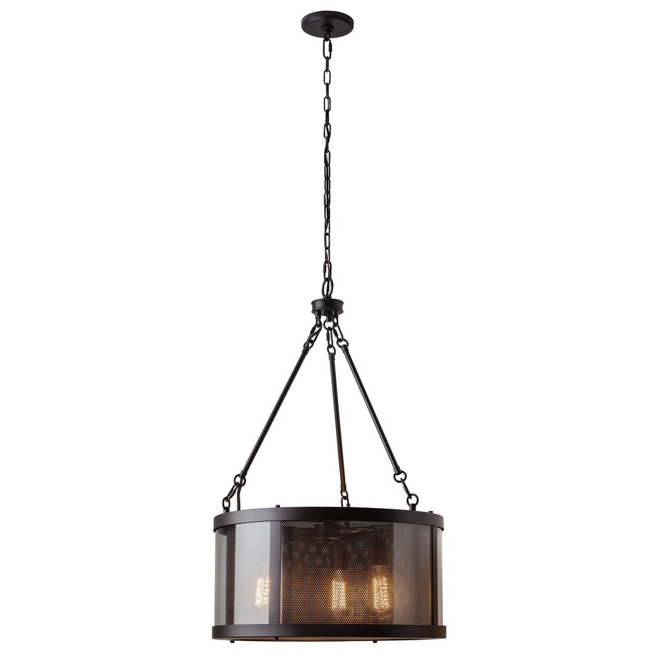 Bluffton 3 Light Ceiling Pendant Bronze, E27