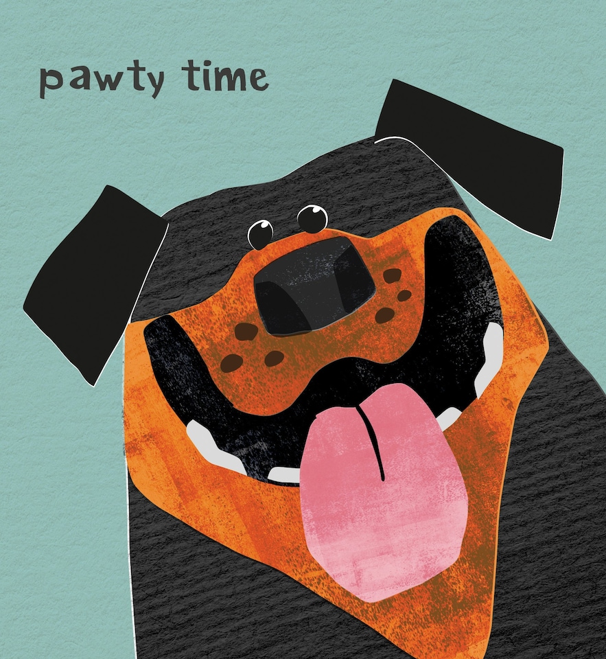 image 1 of Pawty Time Dog Greetings Card By Paul Delaney