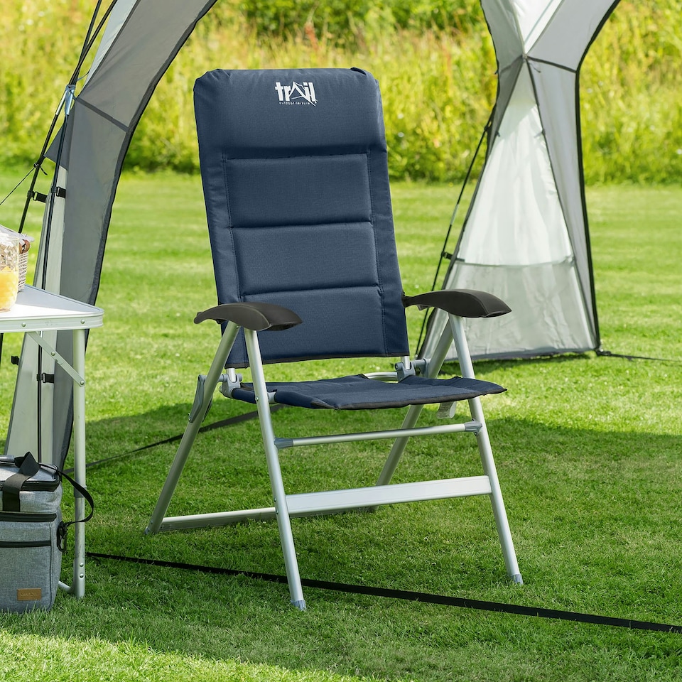image 1 of Reclining Camping Chair - Blue