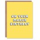 image 1 of Born March Fun Bright Retro Yellow Woman Her Birthday Card