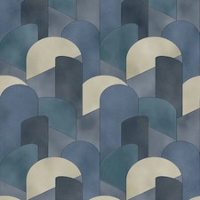Galerie Elle Decoration 3D Textured Wallpaper - Blue/Teal/Beige - One Size Blue