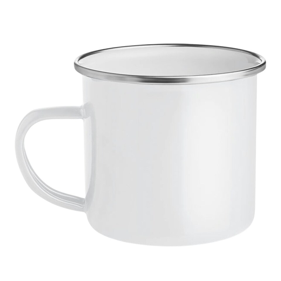 image 1 of MidOcean Plateado Enamel Sublimation 350ml Mug - White - One Size