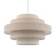 image 2 of Five Tier Pendant Lighting Shade with Natural Oatmeal and Beige Linen | Cream | Beige | 1