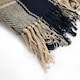 image 3 of Comfy Check Collection Recycled Cotton Throw in Navy (50" x 60") Blue | Blue