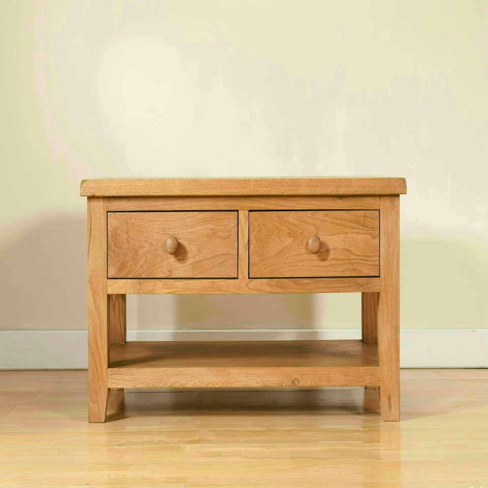 image 1 of Shrewsbury Coffee Table with 2 Drawers - L60 x W100 x H50 cm - Oak Brown