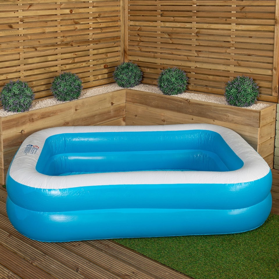 image 1 of 2m x 1.5m Jumbo Rectangular Inflatable Family Paddling Pool