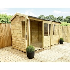 9 x 7 REVERSE Pressure Treated Tongue And Groove Apex Summerhouse (9' x 7' / 9ft x 7ft) (9' x 7' / 9ft x 7ft) (9x7)