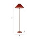 image 7 of ValueLights Akira Burnt Orange Pleated Shade Freestanding Floor Lamp | Orange