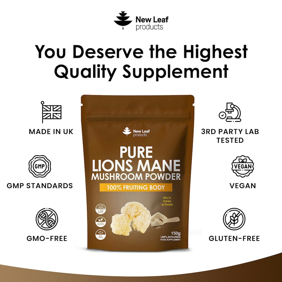 image 1 of Lions Mane Mushroom Powder - 100% Fruiting Body