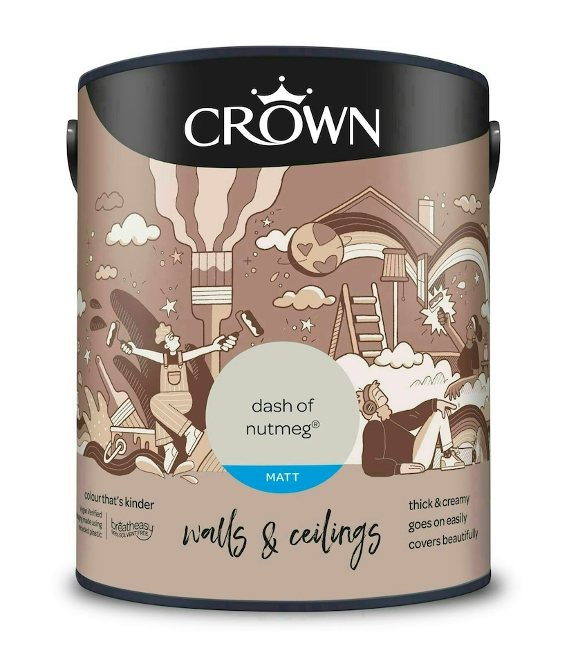 image 1 of Crown Matt Emulsion Dash Of Nutmeg 5L