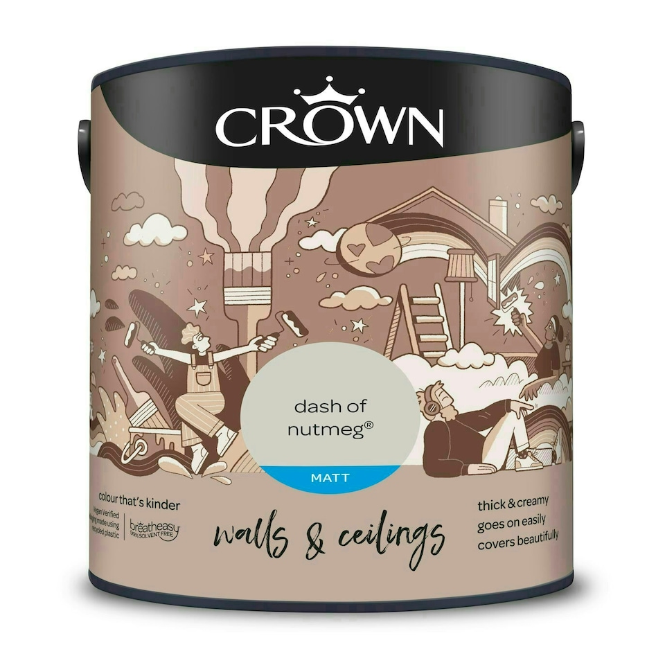 image 1 of Crown Matt Emulsion Dash Of Nutmeg 5L