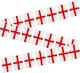 image 1 of 10m/33ft England St George Flag Bunting for FIFA 2026 World Cup – 25 St George Cross PVC Flags 20 x 30cm Double Sided