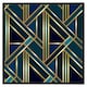 image 2 of Gold & teal geometric pattern (Picutre Frame) White | XL