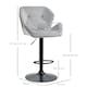 image 7 of HOMCOM Set Of 2 Luxurious Velvet-Touch Bar Stools Metal Frame Footrest Grey