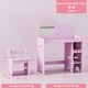 image 7 of AIYAPLAY Kids Dressing Table with Mirror, Stool, Vanity Table, Purple | Purple