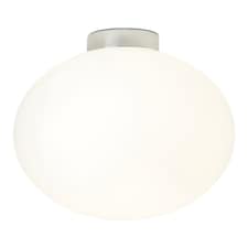 CGC FRAZER White Opal Glass Surface Mount Round Ceiling Light Chrome Finish White