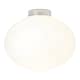 image 1 of CGC FRAZER White Opal Glass Surface Mount Round Ceiling Light Chrome Finish White