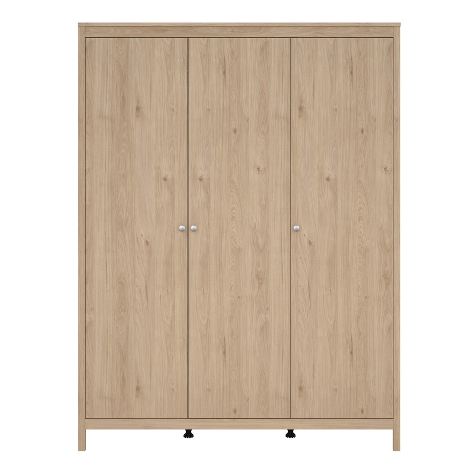 image 1 of Madrid Wardrobe with 3 Doors in Jackson Hickory Oak