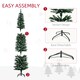 image 4 of HOMCOM 6FT Artificial Snow Dipped Christmas Tree mas Pencil Tree Holiday Home Indoor Decoration with Foldable Black Stand, Green