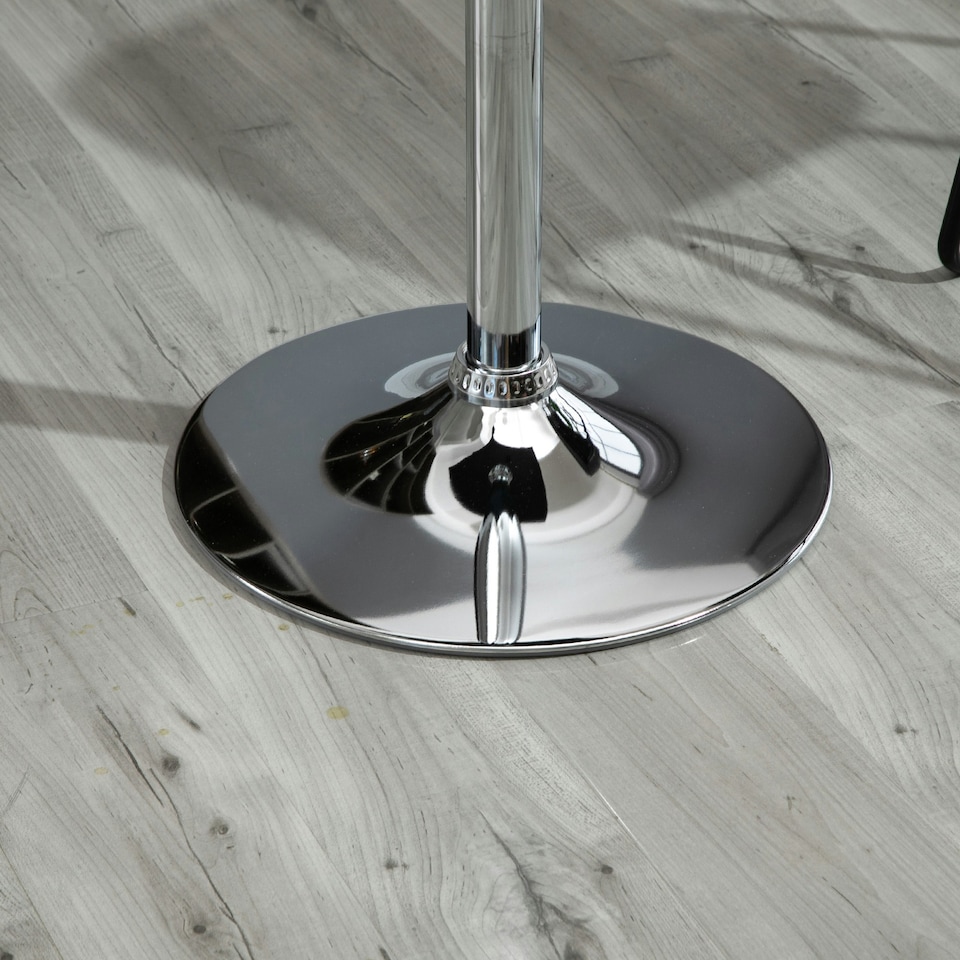 image 1 of HOMCOM Adjustable Height Bar Table with Metal Frame and Square Tabletop