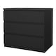 image 3 of Naia Chest of 3 Drawers in Black Matt