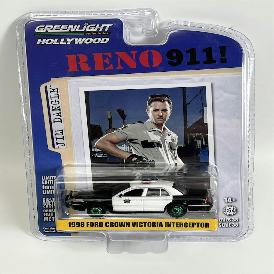 image 1 of Reno 911 1998 Ford Crown Victoria Interceptor Chase Model 1:64 Greenlight 44980B
