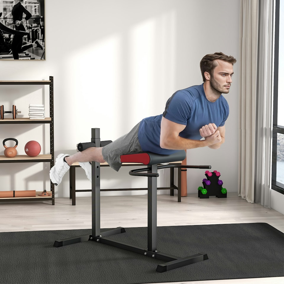 image 1 of SPORTNOW Back Extension Roman Chair for Back, Abdominal and Gluteal Training