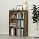 image 2 of HOMCOM Cubic Cabinet Bookcase Storage Shelves for Home Office, Rustic Brown
