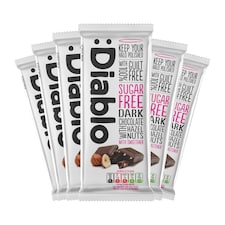 Diablo Sugar Free Dark Chocolate and Hazelnut Bar 85g 6 Pack