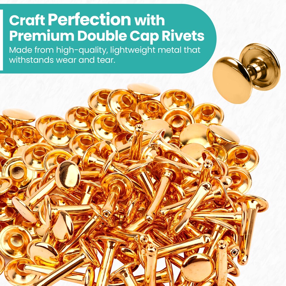 image 1 of 9x14mm Extra Long Double Cap Studs, Shoes, Repair Clothing -  50pcs