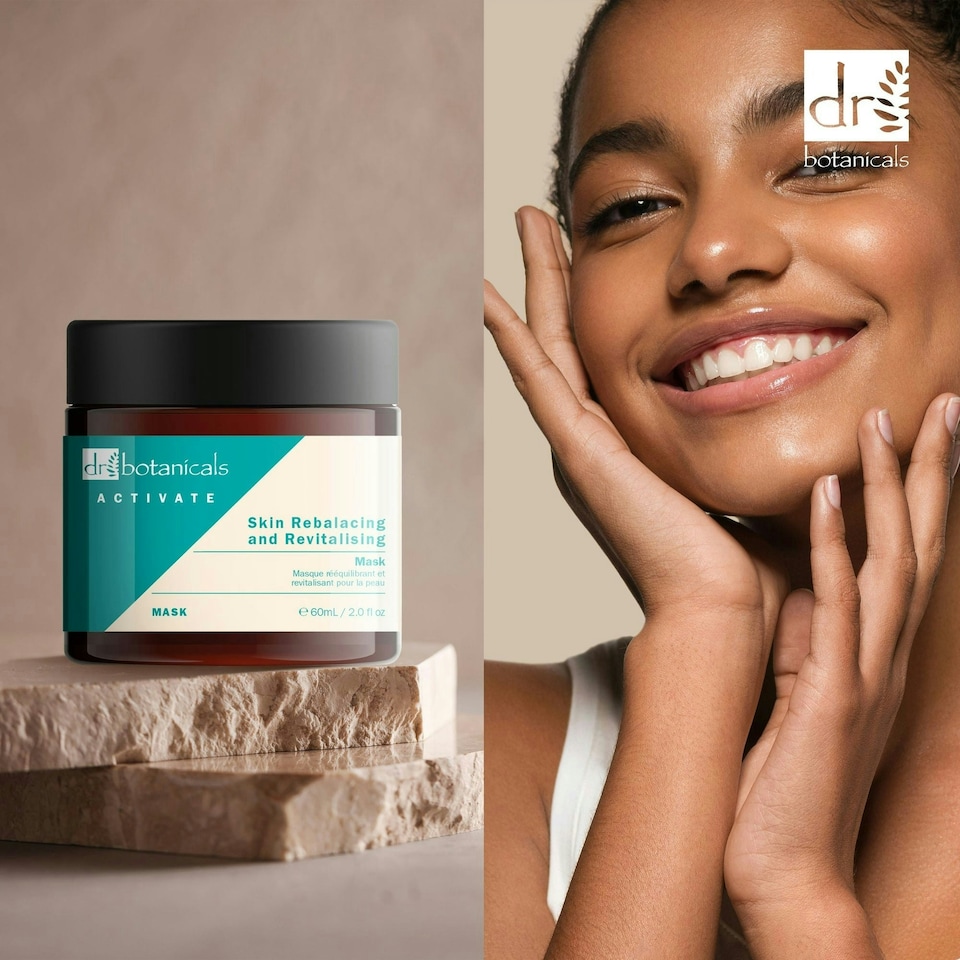 image 1 of Dr Botanicals Activate Skin Rebalancing & Revitalising Mask 60ml Twin Value Savings Pack