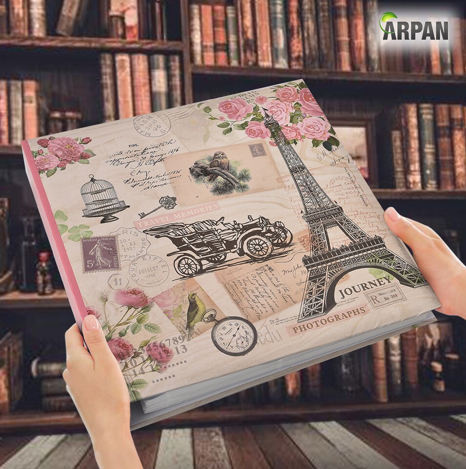 image 1 of ARPAN Large 3-Ring Binder Photo Album Holds 500 Photos 6x4" (10x15cm) – Slip In Pocket Picture Album for Wedding, Baby, Birthday, Family & Travel Memories