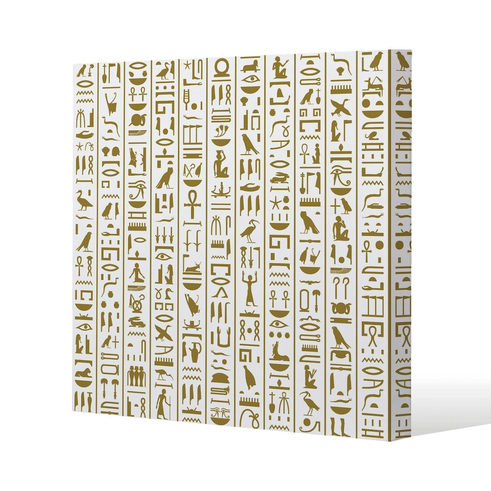 image 1 of Acient Egyptian Heiroglyphs (Canvas Print) 61 x 61 x 4cm