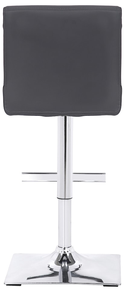 image 1 of Snella Breakfast Bar Stool, Chrome Footrest, Height Adjustable Swivel Gas Lift, Home Bar & Kitchen Barstool, Charcoal Grey