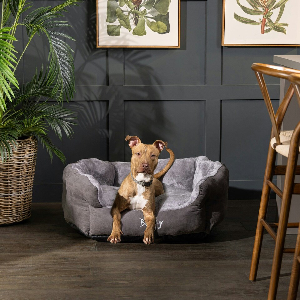 image 1 of Bunty Polar Dog Bed Brown | L