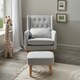 image 3 of Babymore Lux Nursing Chair with Stool - Grey Grey