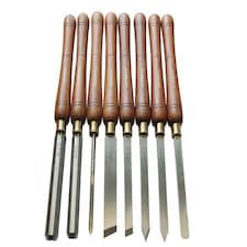 Faithfull Hss Turning Chisel Wooden Boxed Set Of 8