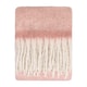 image 2 of Furn Cozy Woven Tasselled Throw | Pink | Pink | 1