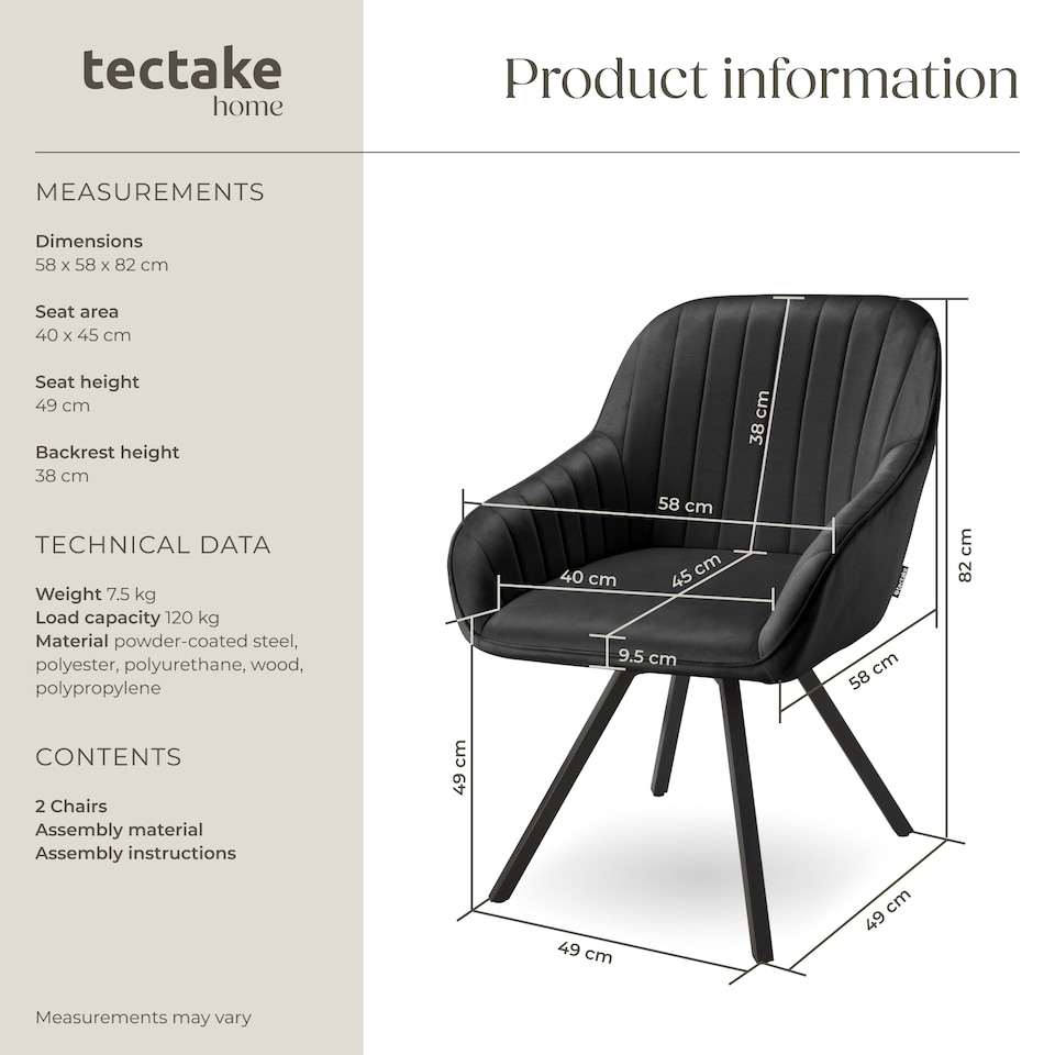 image 1 of Lounge Armchair Living Room Accent Chair 360 Swivel Slim Steel Legs Velvet Fabric | Black | black | 2