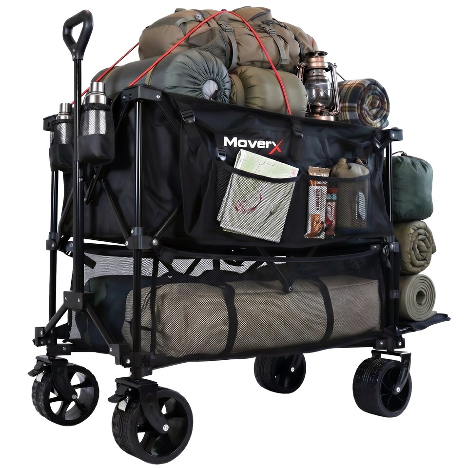 image 1 of MoverX 300L/200kg Double Decker Trolley / Festival Wagon