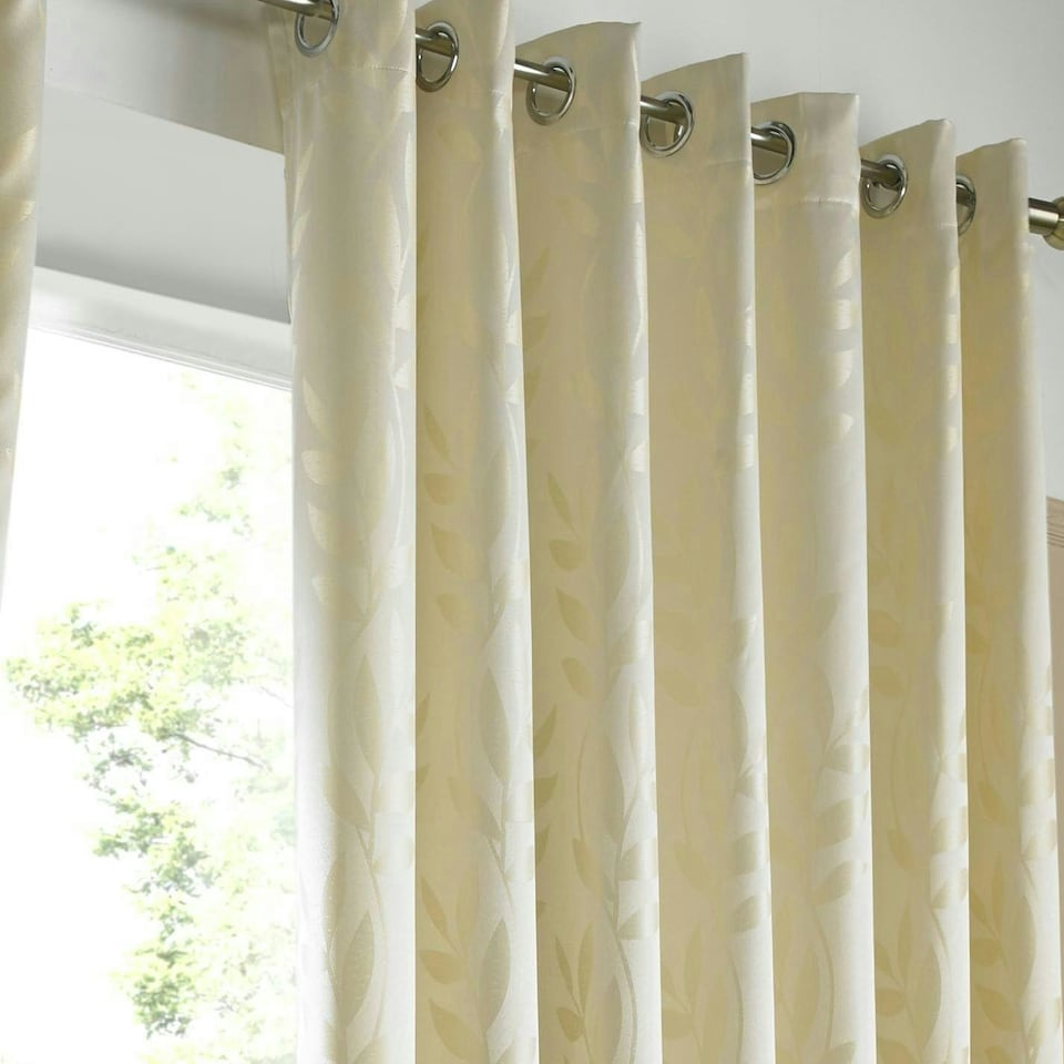 image 1 of Voli Ring Top Lined Curtains - 229cm x 274cm - Cream