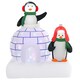 image 6 of HOMCOM 5ft Christmas Inflatable Two Penguins w/ Ice House for Garden Lawn